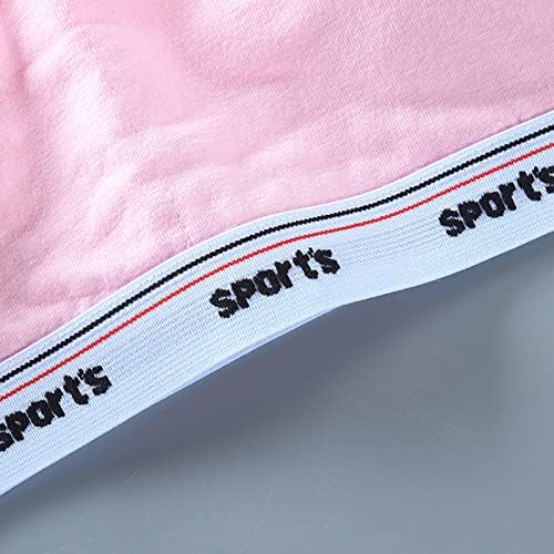 Bairu Girls Sports Bras- Print Letters Racerback, Solid Colors Training Underwear Top With Sponge Pad