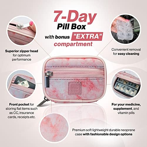 Caixa de pílula de kit fácil feita - organizador de medicina semanal com caixa de vitamina e suplemento removível