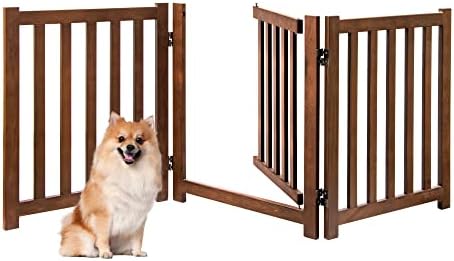 Portão de madeira de madeira de madeira sólida de cachorro de cachorro independente com porta com