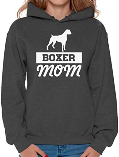 Awkward Styles boxer feminino mamãe gráfico capuz tops boxer pug amante presente