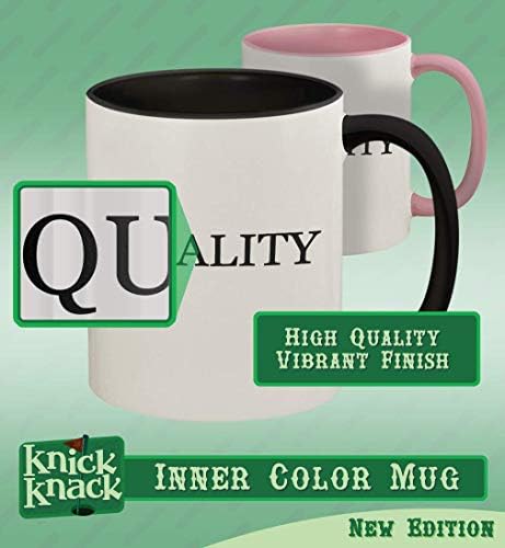 Presentes de Knick Knack Malec - alça de cor cerâmica de 11 onças e copo de caneca de café interno, preto