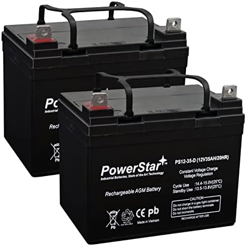 PowerStar Substituição para Revo, Jazzy, Selecione Viajante, Selecione, Selecione 6 e 7 Baterias da Cadeira Power PS12-35