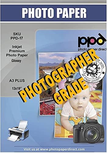 PPD 13x19 papel fotográfico brilhante para a jato de tinta Super Premium 72lbs 280gsm 11,8mil Fotógrafo
