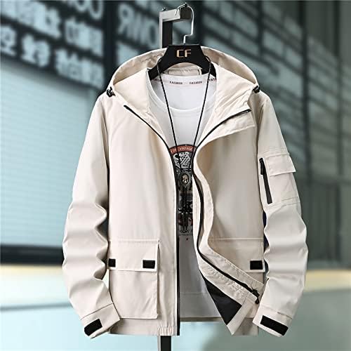 ADSSDQ Mens de roupas e casacos, escola com jaqueta de bonés caem clássicos de manga longa com zíper macio imprimido5