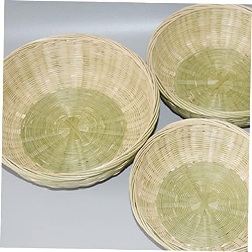 Garneck 3pcs cesto de bambu conjunto de cestas de batata de batata cestas de pão de vime para