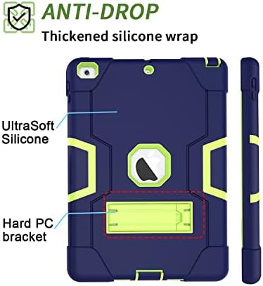 Caso para iPad 6th Generation/iPad 5th Generation AICase Hybrid Hybrid Choffof Hard Toup Rubber Stand com protetor
