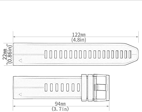 Xbhsw 26mm Substituição para Garmin Fenix ​​5x/Fenix ​​5x Plus/Fenix ​​6x/Fenix ​​6x Pro/Fenix ​​3/Fenix ​​3HR/Mk1/D2 Banda para Silicone Relógio Quickfit Silicone Strap
