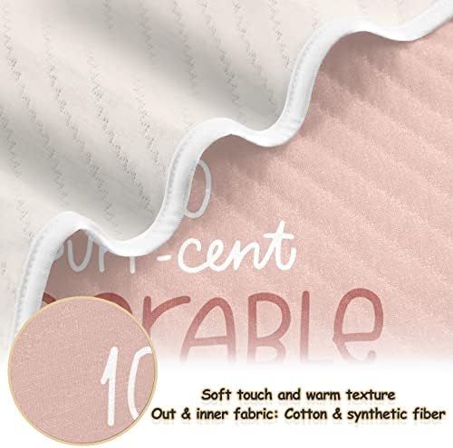 Cobertor de arremesso Adorável Coloque de algodão para bebês, recebendo cobertor, cobertor leve e macio para berço, carrinho de bebê, cobertores de berçário, 30x40 em rosa