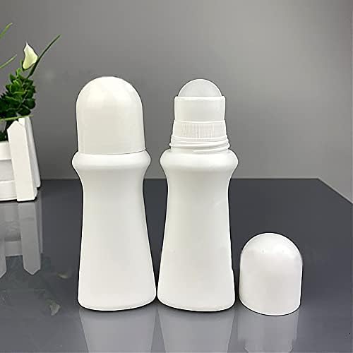CCHUDE 4 PCS 75ml Rolo de rolos de plástico reabastecido em garrafas Rollerball Garrafas Recipientes para óleo essencial desodorante DIY
