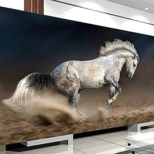 Instarry DIY 5D Diamante Kits para adultos Tamanho grande Mosaico de cavalo Decorações de parede cruzadas para a sala de estar 39,4x15,7 polegadas