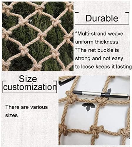 Rede protetora de proteção contra corda de cânhamo Ouyoxi, rede anti-queda-tecelão de cânhamo de