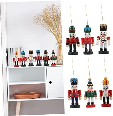 ABAODAM 12 PCS pingentes adoráveis ​​para ornamentos variados de Natal da porta figuras montadas figuras de barragem