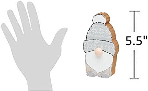 Collins pintando o chapéu de suéter cinza de madeira gnome prateleira babá