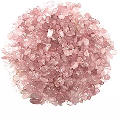 Libaaz 2 tamanhos 50g Natural rosa rosa quartzo cristal de cascalho lascas de rocha decoração amostras de