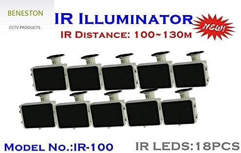 IRLULURINGADOR IR / 100 ~ 130M / IR LEDS 18PCS / IP66 / CCTV / SUCENCIDADE 10PCS