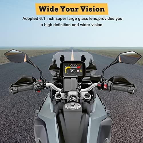 Nifeida Universal Motorcycle Trow View espelhos, espelhos laterais ajustáveis ​​- com parafuso M10, com