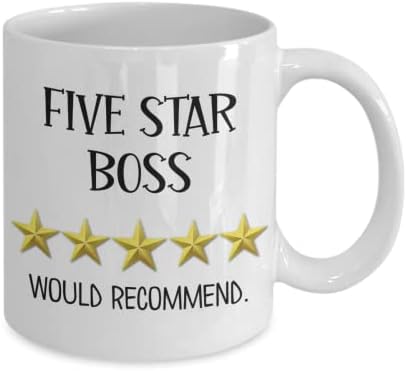 Boss caneca cinco estrelas Apreciação de agradecimento Agradecemos para o gerente de empregadores