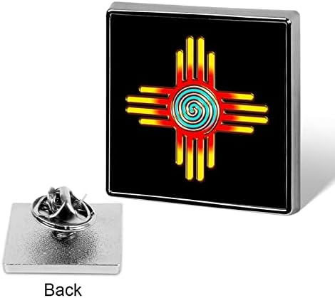 Zia Sun - Zia Pueblo - Botão do Novo México Pins para Pin Backpack Square Bistage Broche Pins para