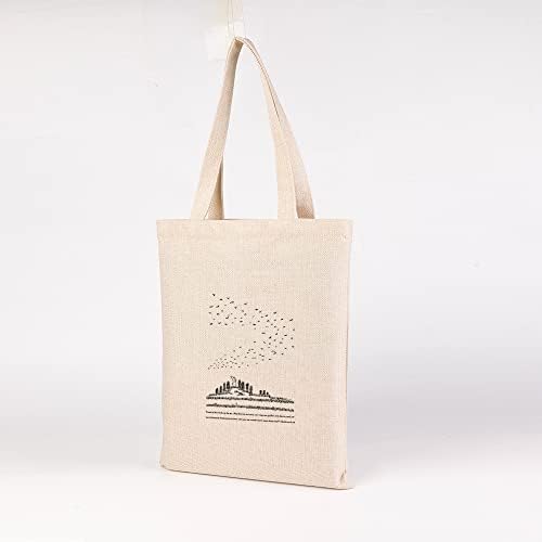 Sacola estética de lona para mulheres Bíblia fofa Bolsas de praia Bolsas compras bolsas de ombro de bolsas