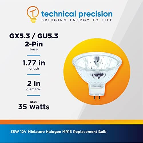 Precisão técnica 35W 12V Substituição de lâmpada de halogênio para Eiko 35003 Bulbo MR16 MR16 - GU5.3