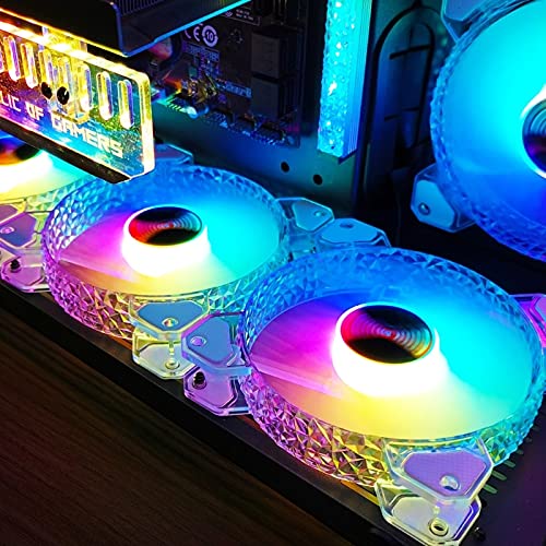 Conectores de 120 mm de estojo de computador para desktops RGB ajustável RGB FAM DE REFRIDADE PC CPU