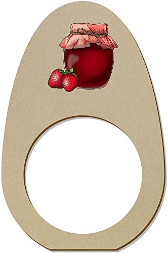 Azeeda 5 x 'Strawberry Jam' Ringos/suportes de guardanapo de madeira