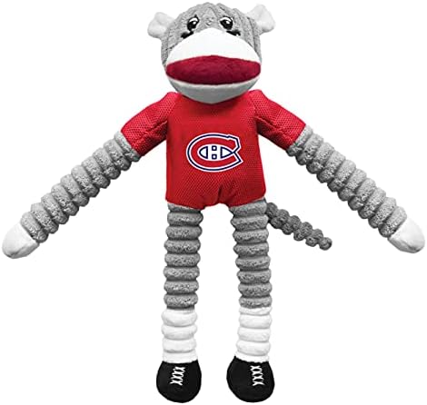 Littlearth Unissex-Adult NHL Montreal Canadiens Sock Monkey e Flying Disc Pet Toy Combo Set, cor de equipe, tamanho único