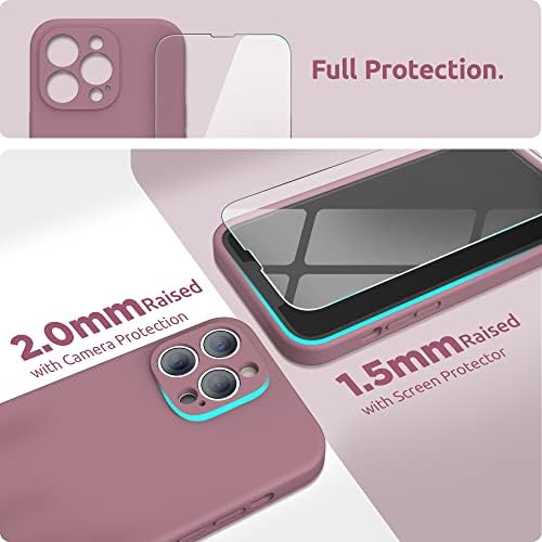 Surfy Compatível com o iPhone 13 Pro Case com protetor de tela, capa de telefone de silicone
