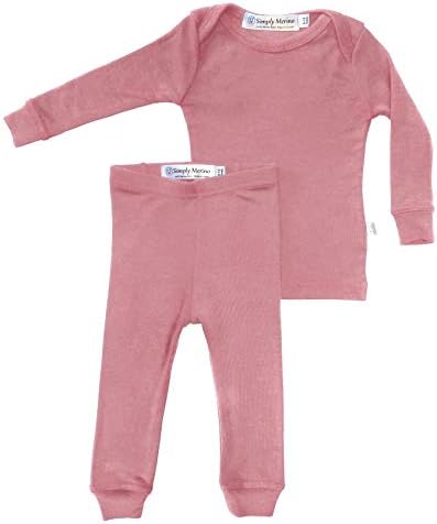 Purino Wool de lã para crianças do pijama de roupas íntimas, camada de base quente e orgânica Long John, criança e dorminhoco infantil