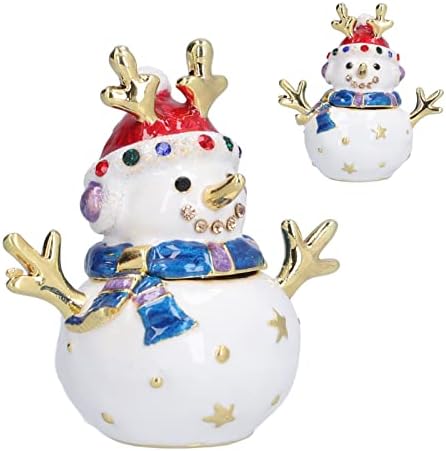 Ornamentos de boneco de neve PLPLAAOO, mini estátua requintada do boneco de neve de Natal, estatuetas de natal