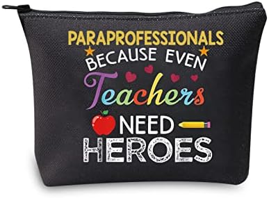 MBMSO paraprofissional bolsa de maquiagem porque até professores precisam de heróis paraprofissionais presentes