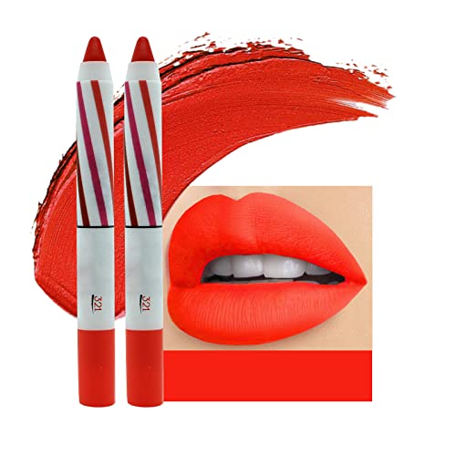 Lipstick de férias 2pc Lipstick lápis Lip Lip Velvet Silk Lip Gloss Maquiagem Lipos Lipliner Lipe