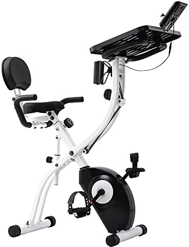 Bicicleta de bicicleta de exercício vertical dobrável para academia em casa 8 níveis resistência magnética