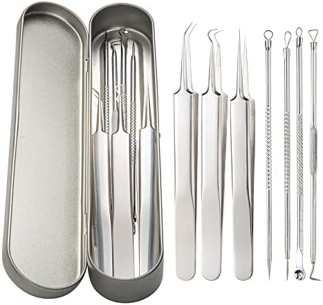 Kit de ferramenta de levantamento de acne de acne do cravo, conjunto de 7 peças, ferramenta de remoção