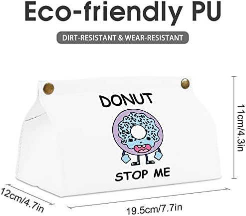 Donut Stop Me Tissue Box Capa Modern PU Leather guardana