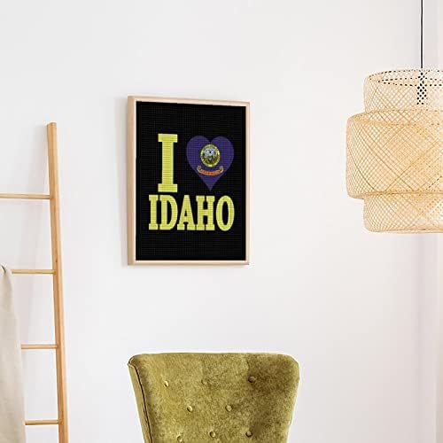 I Love Idaho Diamond Pintura Kit de Arte Fotos Diy Drill Full Home Acessórios adultos Presente para