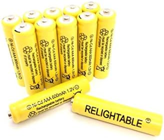 NICD AA/AAA 600mAH 1.2V Baterias recarregáveis ​​para luzes solares, luzes de jardim e controles remotos