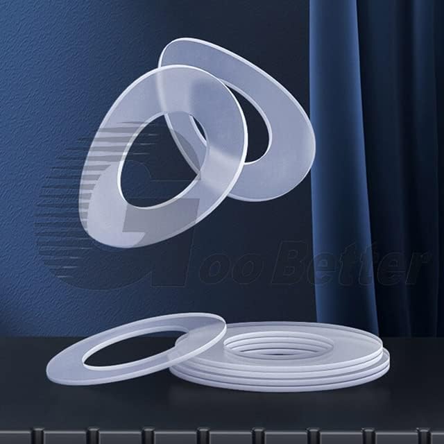 Isolador de arruela plana de nylon de nylon branco Plástico Sealções de borracha de borracha anel de junta m2 m2.5 m3 m4 m5 m6 m8 m10 m12 m14 a m24, cor: branco)