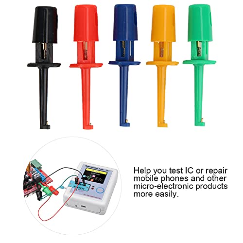 20pcs Minigrabber Cable Wire S, clipes de gancho de teste Multímetro Teste elétrico Teste de clipes de gancho de teste duplo para teste elétrico multímetro