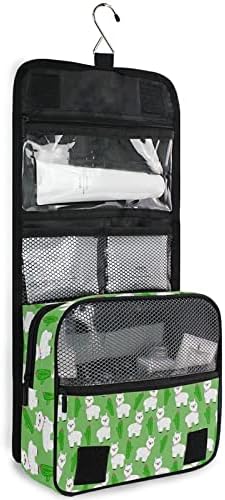 Bolsa de higiene pessoal pendurada lhama com saco de viagem de maquiagem de cactos para produtos de higiene