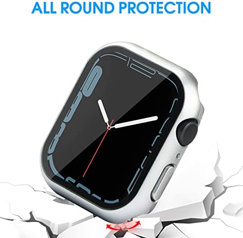 Caixa de pacote TiorEcime 20 para Apple Watch Series 8 e 7 41mm com protetor de tela de vidro temperado,