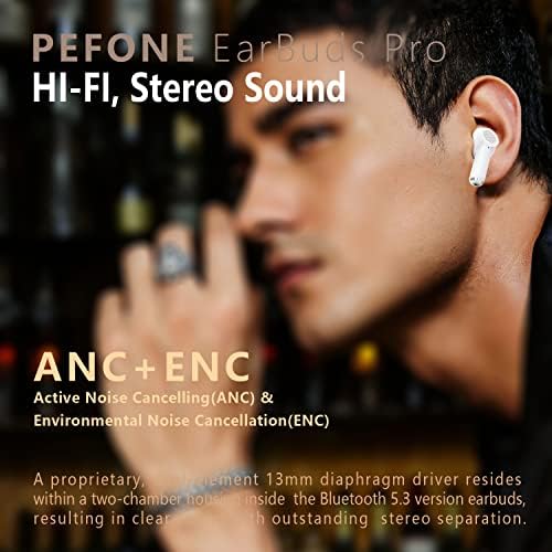 Ladumu fones de ouvido sem fio ANC+ENC Touch Control Festival Gift Headphones Wireless In-ear com