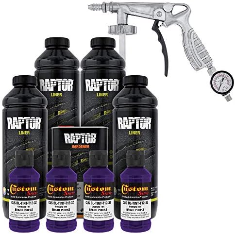Shop personalizado Raptor Bright Purple Uretano Spray-on Truck Bed Later Kit e pistola de pulverização