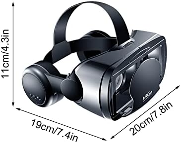 VR Digital Glasses com gamepad, fone de ouvido de realidade virtual de óculos de raio azul, com fone