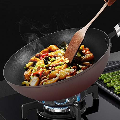 Xdchlk wok chinês tradicional wok wok não bastão wok panela de cozinha de cozinha de cozinha para fogão