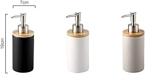 Onepine 400ml/14 oz de sabão líquido de cerâmica dispensador, dispensador de bomba de loção para banheiro da cozinha, garrafa de dispensador de sabão recarregável ideal para xampu, sabonete, sabonete de prato