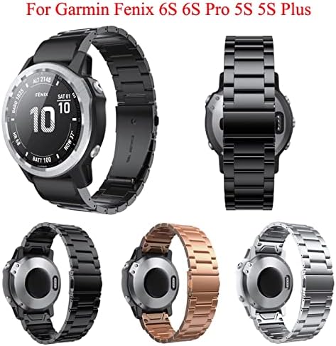 Cinta coeepmg watchband para Garmin Fenix ​​7s 6s Pro Watch Release Quickless Aço inoxidável Banda