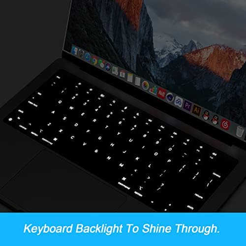 Mosis 2 Pacote de teclado de embalagem Ultra Fine Compatível com MacBook Air 13.6 M2 A2681 2022 2023 e compatível