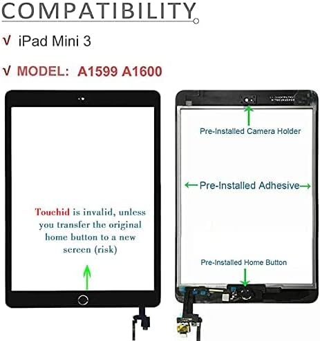 Primeiro Escolha a substituição da tela Digitalizer para iPad 7.9 Mini 3 3rd Genreation A1599 A1600