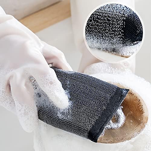 6pcs de aço inoxidável esponja limpa esponja esponja de arame descalcimento pano de cozinha maconha